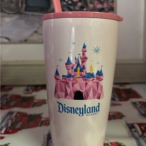 Disney Pink and White Disneyland Resort Castle Tumbler